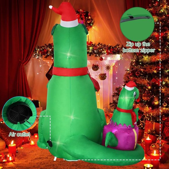 6ft Christmas‎ Inflatable Outdoor Decoration Giant Inflatable Patio Decoration - Picture 5 of 7